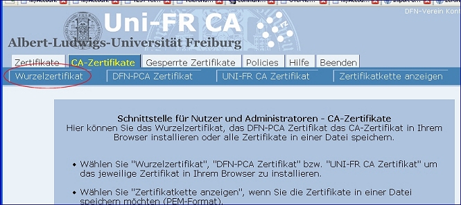 DFN-Zertifizierungsstelle