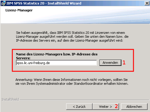 SPSS-Installation